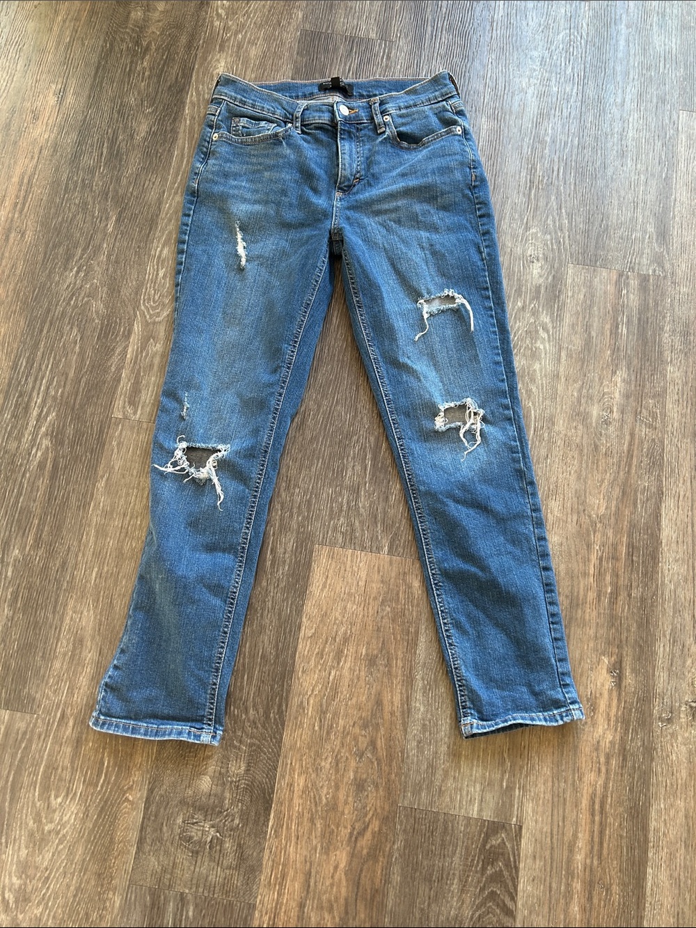 Women’s Banana Republic Distressed Blue Girlfriend Jeans Sz 27/4